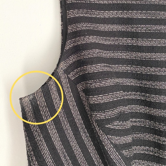 Halogen Black Grey Striped Woven Fit & Flare Dress [US 16W] - Picture 13 of 14